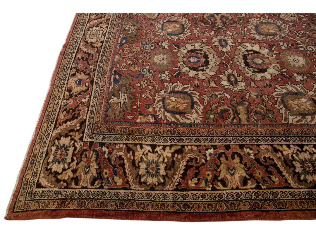Antique Sultanabad Wool Rug 14 X 17