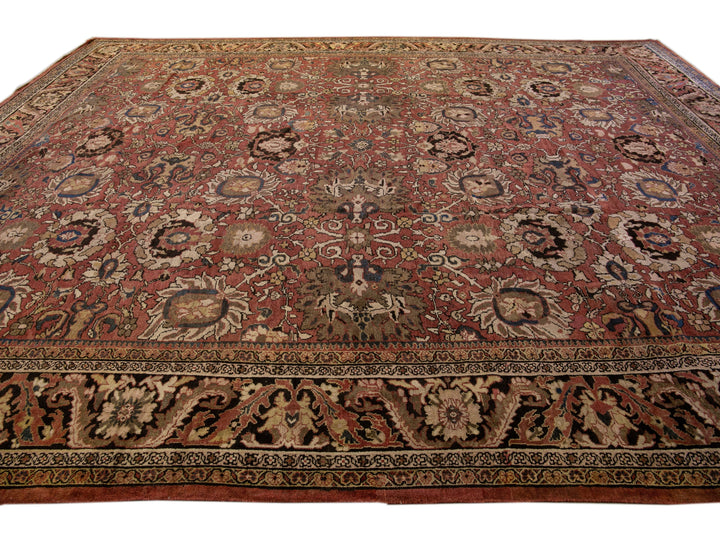 Antique Sultanabad Wool Rug 14 X 17
