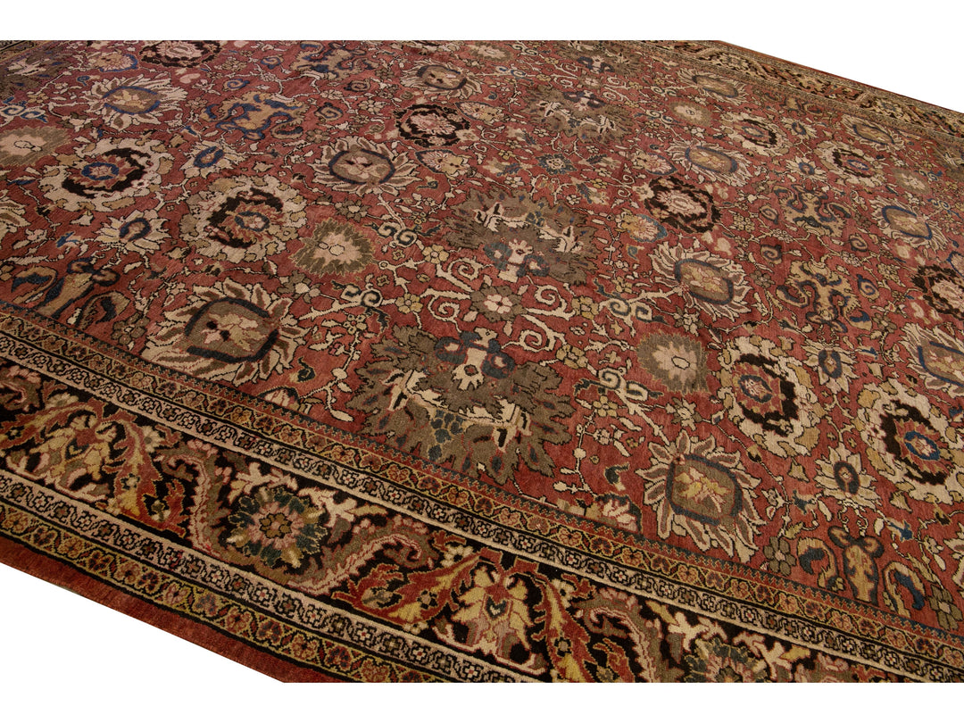 Antique Sultanabad Wool Rug 14 X 17