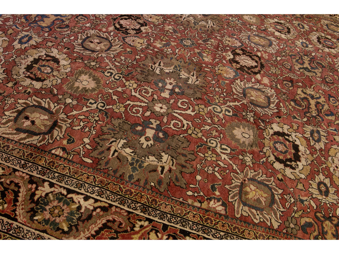 Antique Sultanabad Wool Rug 14 X 17