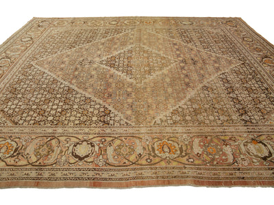 Antique Tabriz Wool Rug 10 X 13