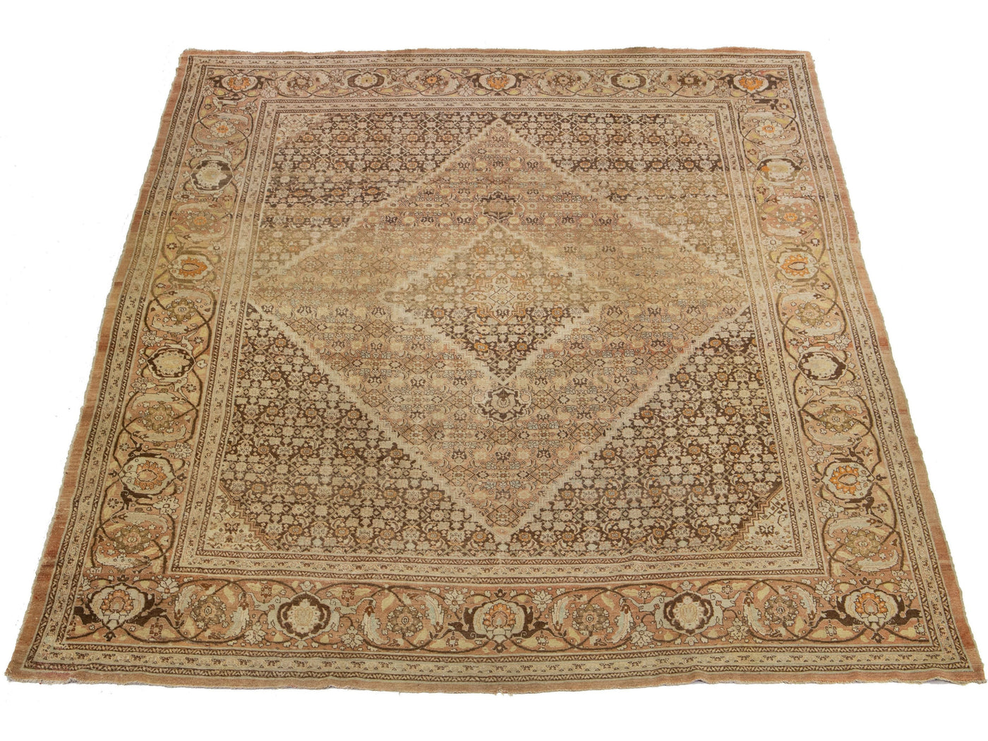 Antique Tabriz Wool Rug 10 X 13