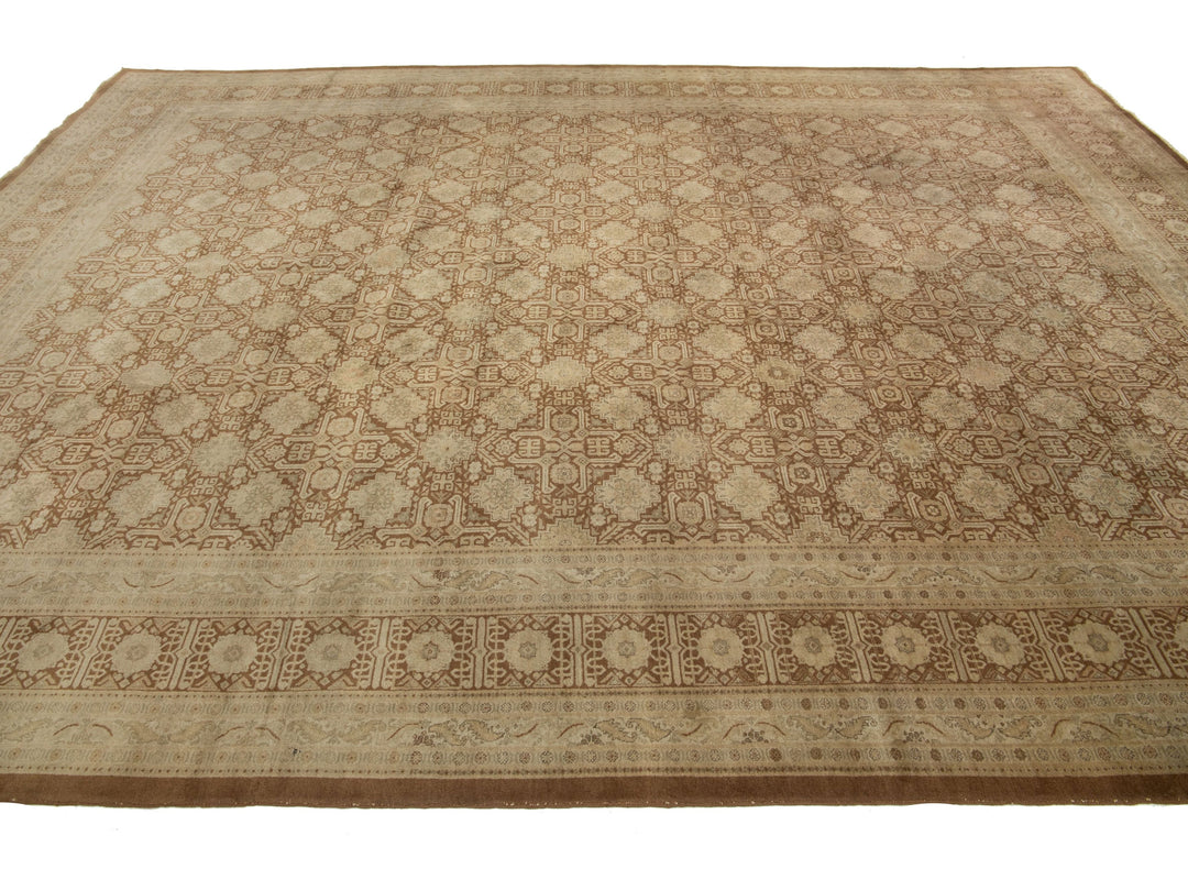 Antique Tabriz Wool Rug 10 X 13