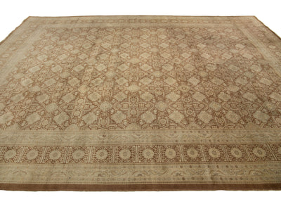 Antique Tabriz Wool Rug 10 X 13