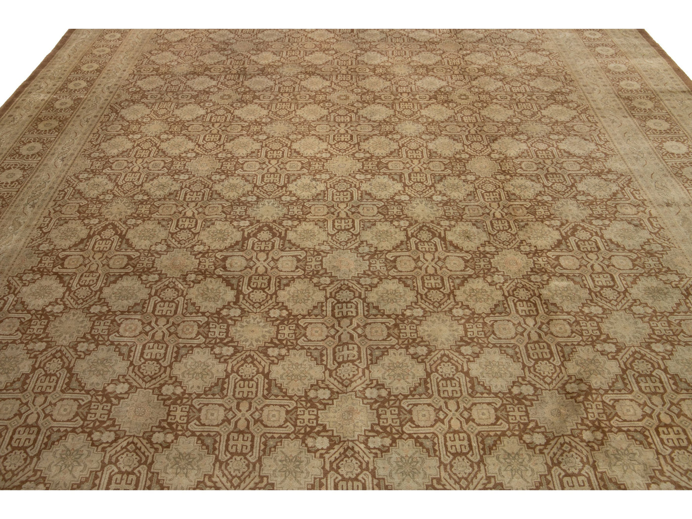 Antique Tabriz Wool Rug 10 X 13