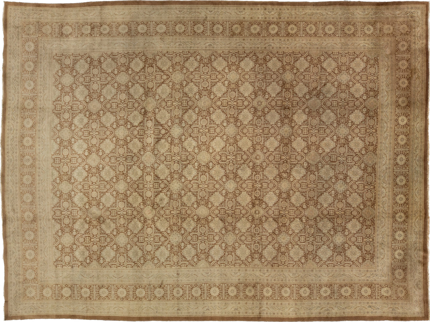 Antique Tabriz Wool Rug 10 X 13