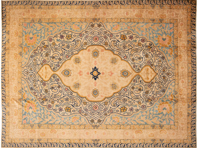 Antique Tabriz Wool Rug 11 X 15