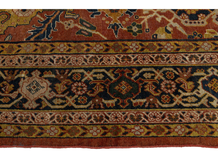 Antique Mahal Wool Rug 16 X 22