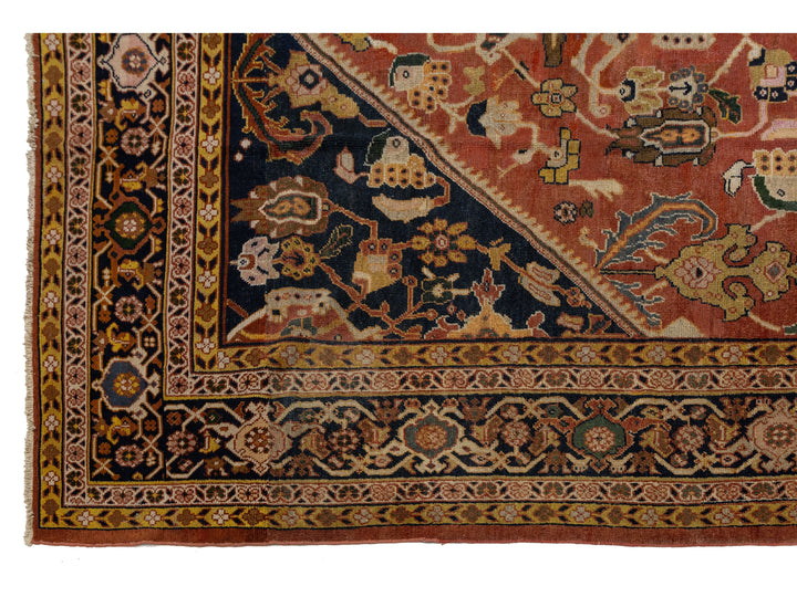 Antique Mahal Wool Rug 16 X 22