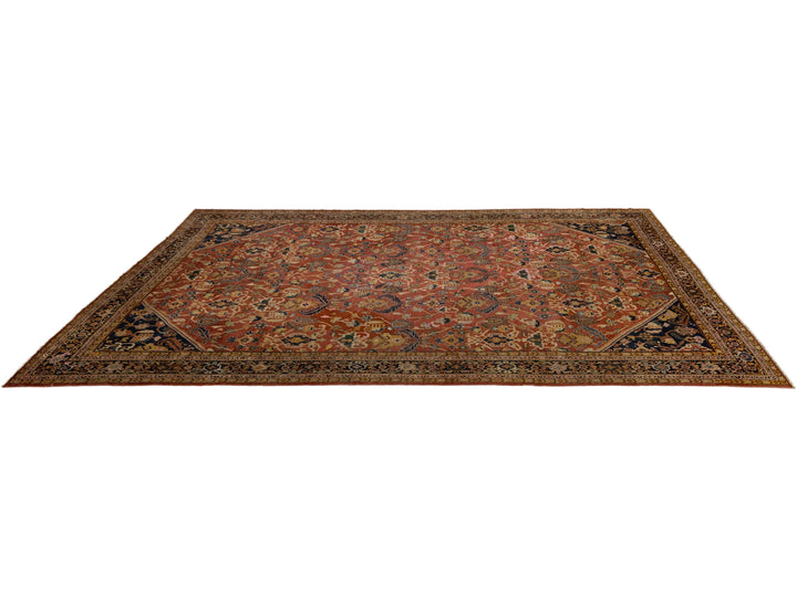 Antique Mahal Wool Rug 16 X 22