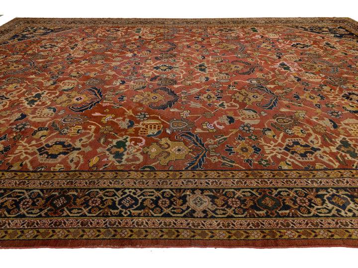 Antique Mahal Wool Rug 16 X 22