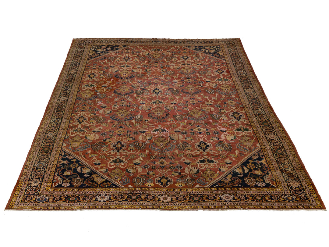 Antique Mahal Wool Rug 16 X 22