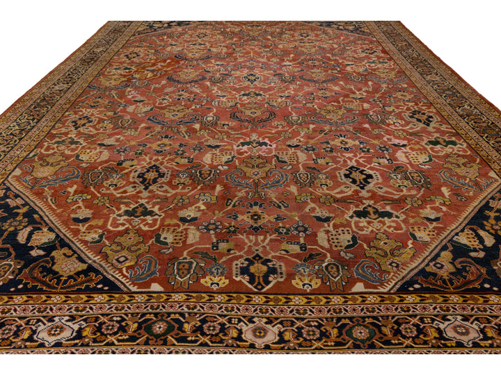 Antique Mahal Wool Rug 16 X 22