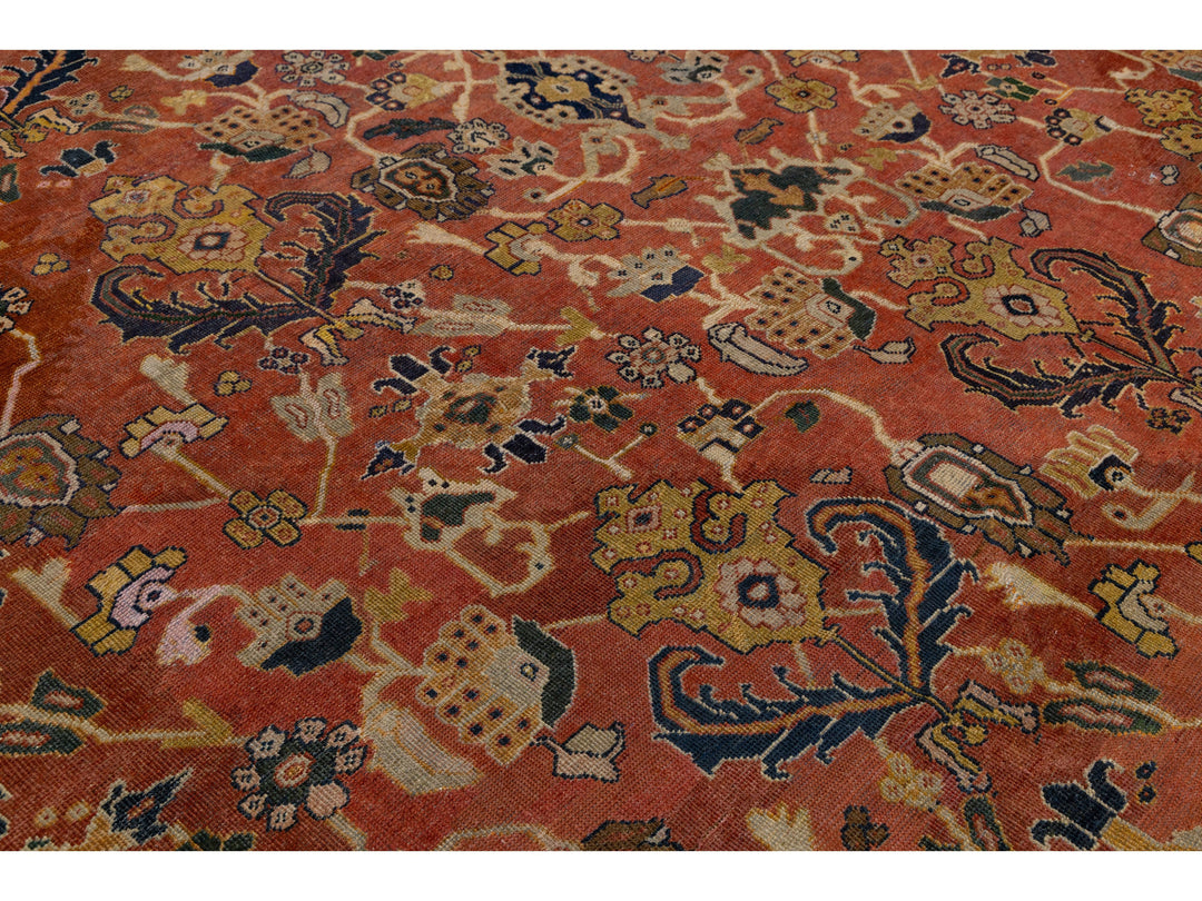 Antique Mahal Wool Rug 16 X 22