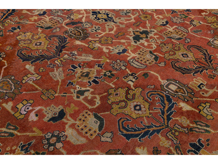 Antique Mahal Wool Rug 16 X 22