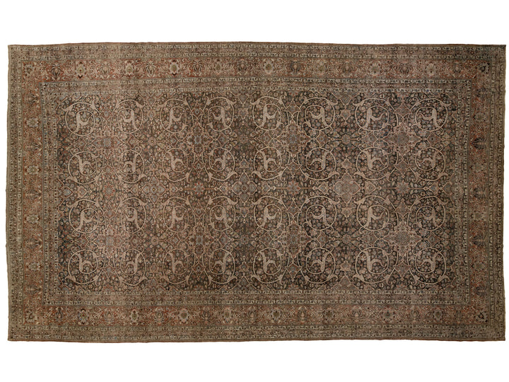 Antique Bakhtiari Wool Rug 14 X 24