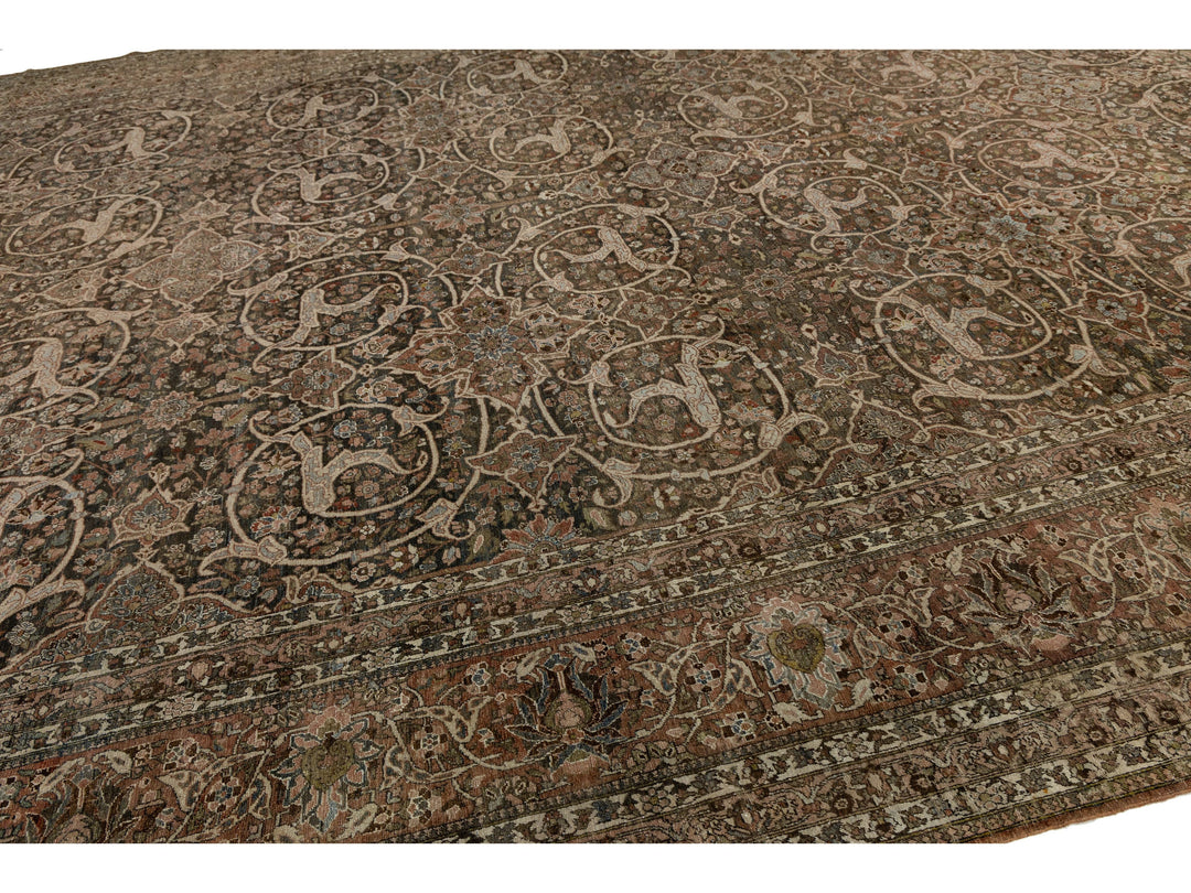 Antique Bakhtiari Wool Rug 14 X 24