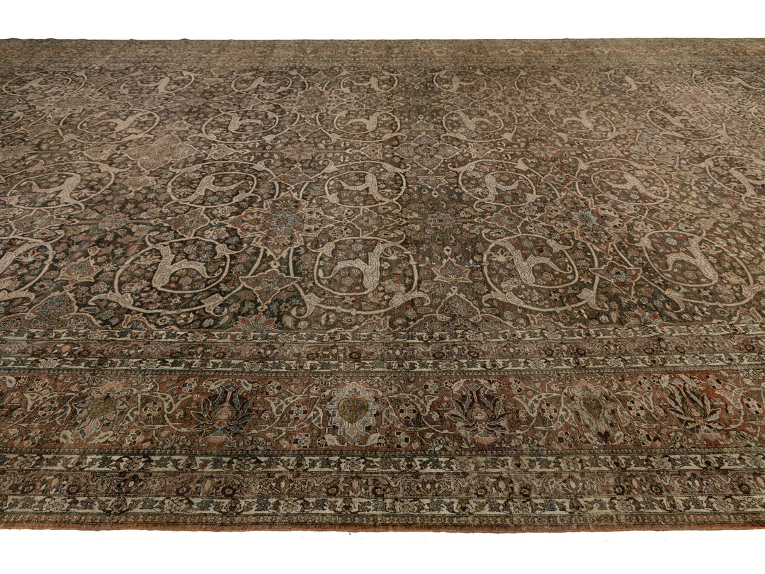 Antique Bakhtiari Wool Rug 14 X 24
