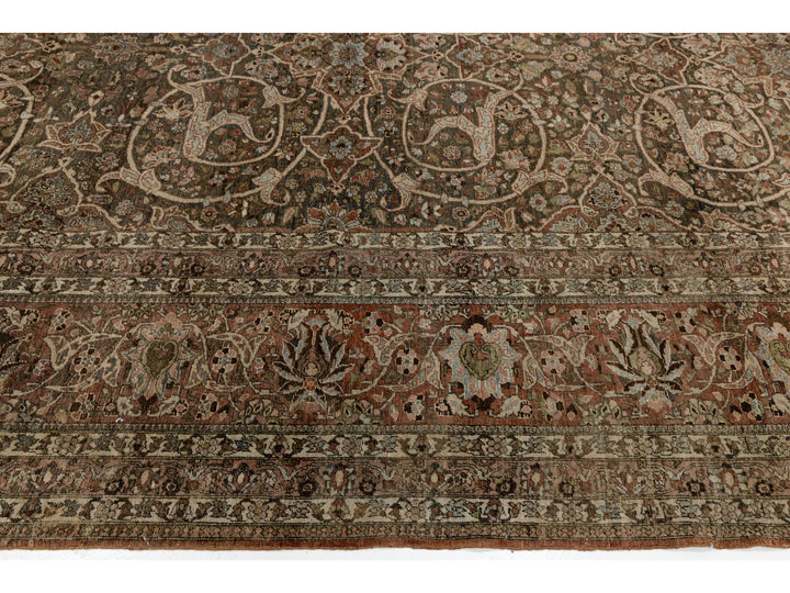 Antique Bakhtiari Wool Rug 14 X 24