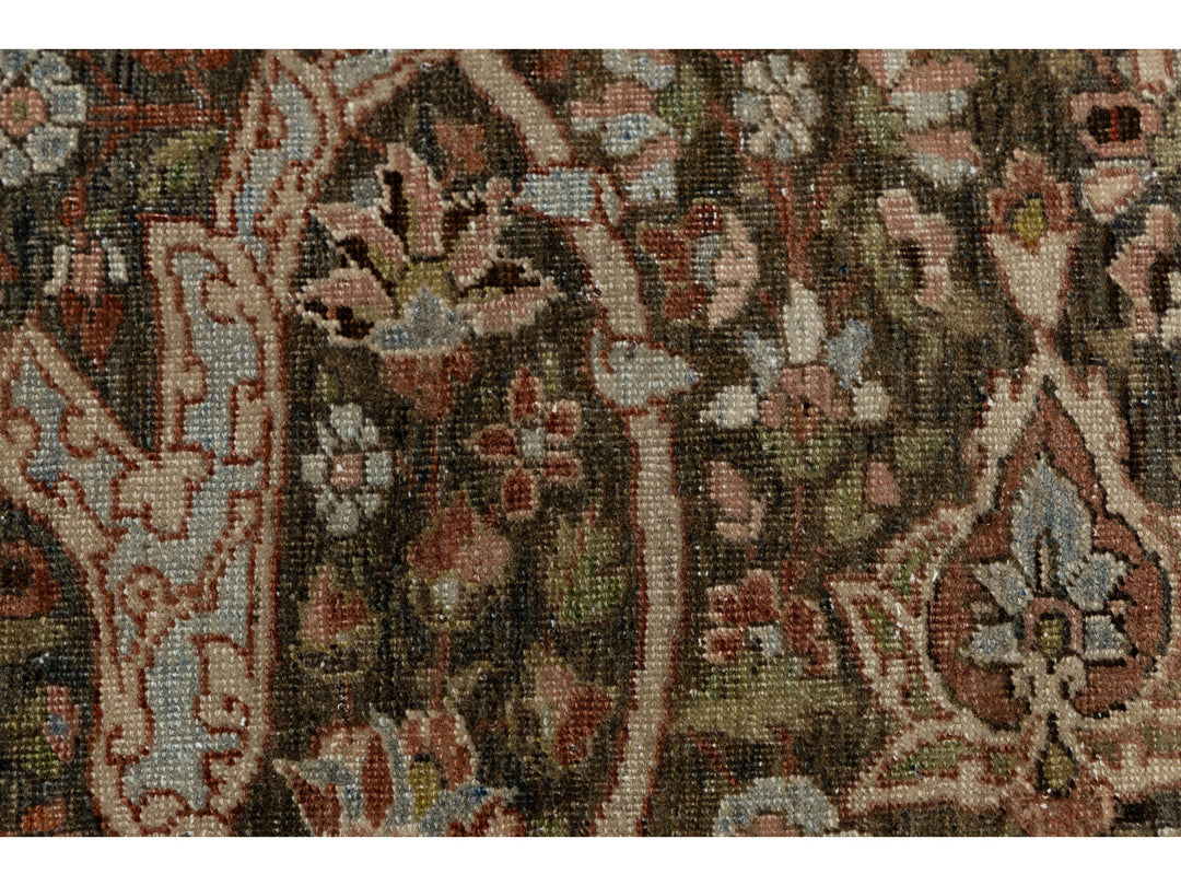 Antique Bakhtiari Wool Rug 14 X 24