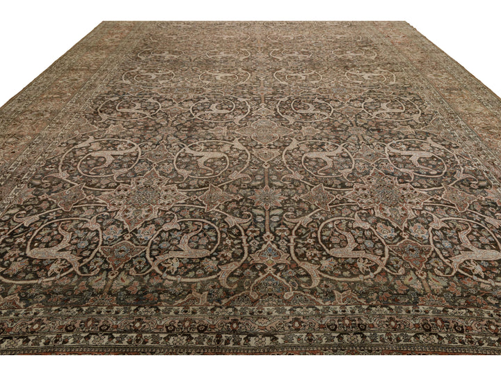 Antique Bakhtiari Wool Rug 14 X 24