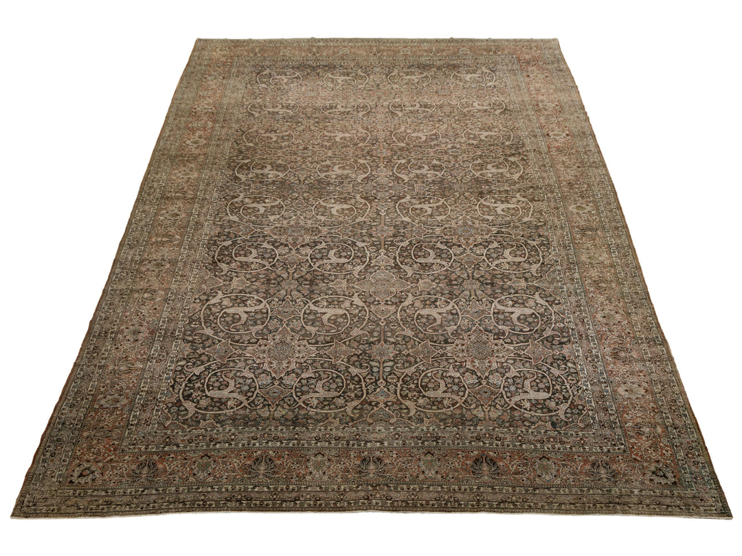 Antique Bakhtiari Wool Rug 14 X 24