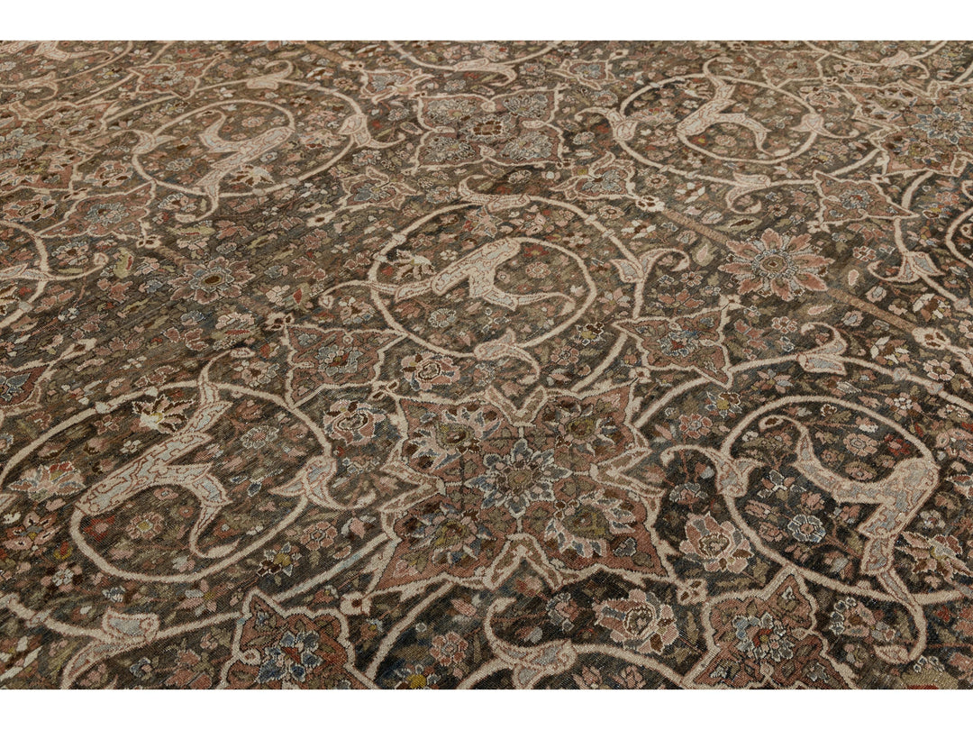 Antique Bakhtiari Wool Rug 14 X 24