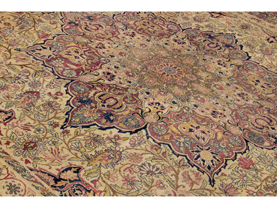 Antique Kerman Wool Rug  14 X 20