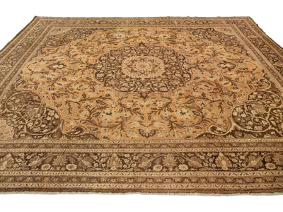 Antique Tabriz Wool Rug 10 X 12