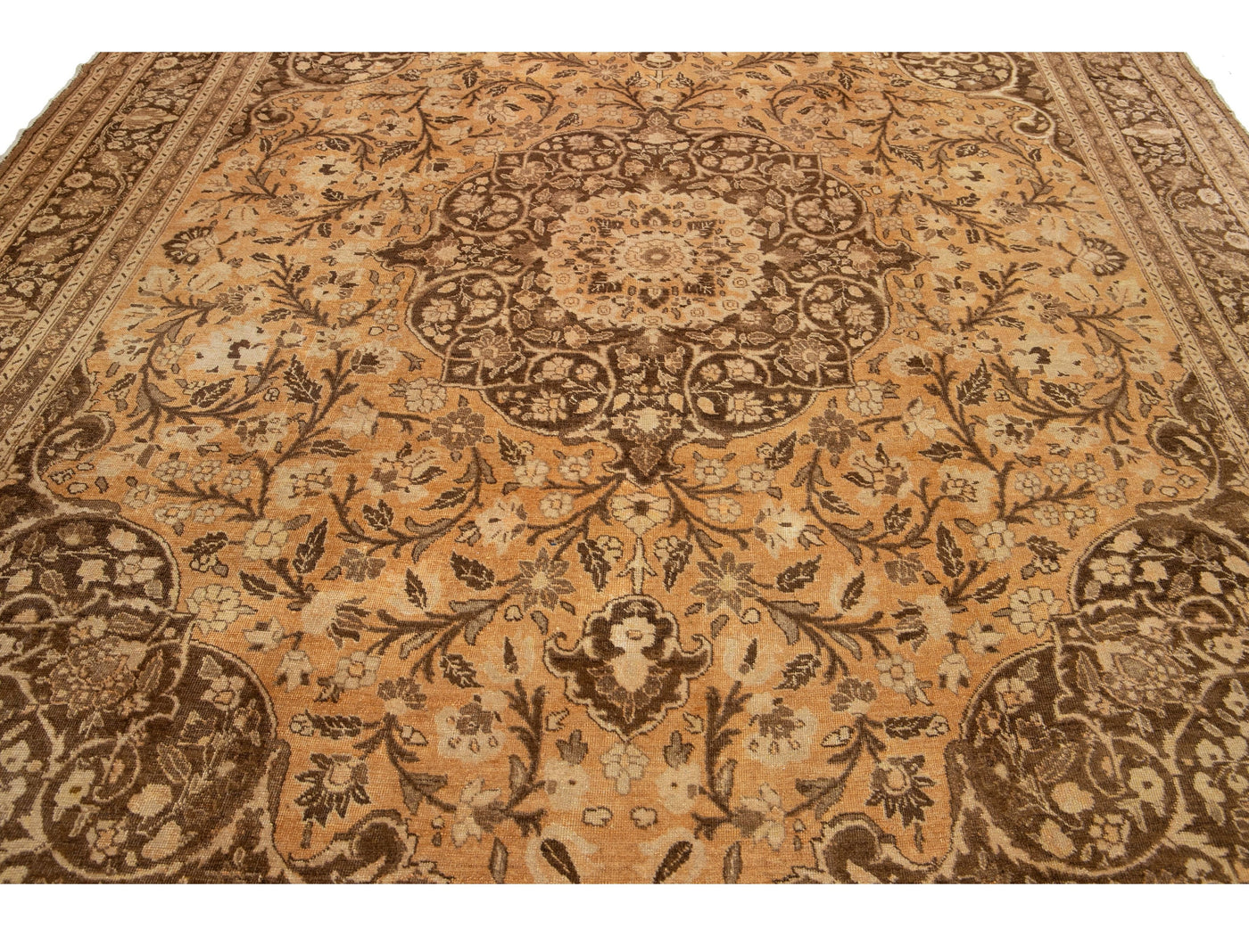 Antique Tabriz Wool Rug 10 X 12