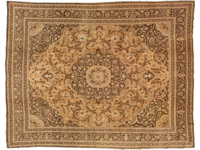 Antique Tabriz Wool Rug 10 X 12