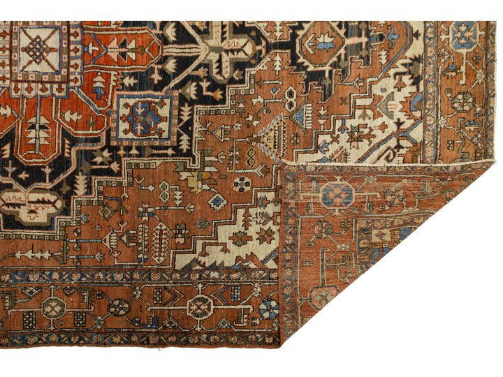 Antique Serapi Wool Rug 10 X 13