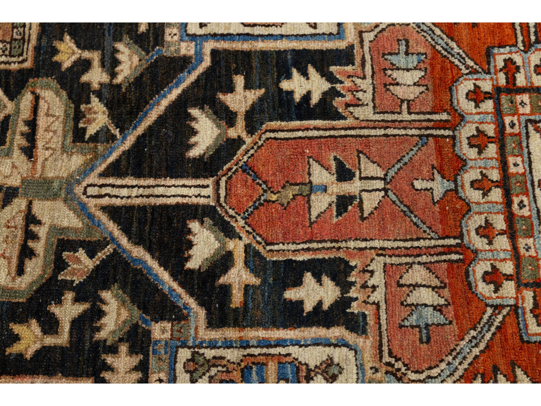 Antique Serapi Wool Rug 10 X 13