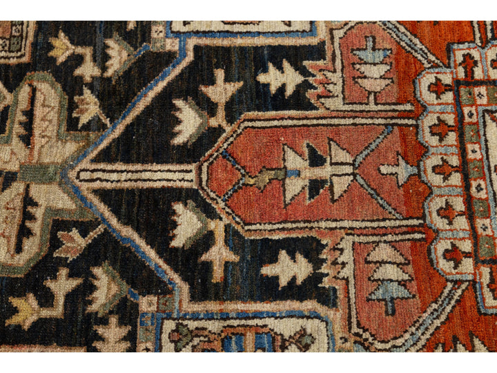 Antique Serapi Wool Rug 10 X 13