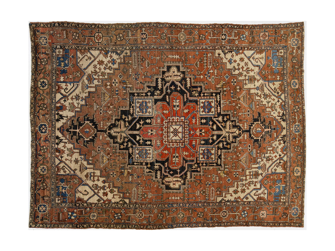 Antique Serapi Wool Rug 10 X 13