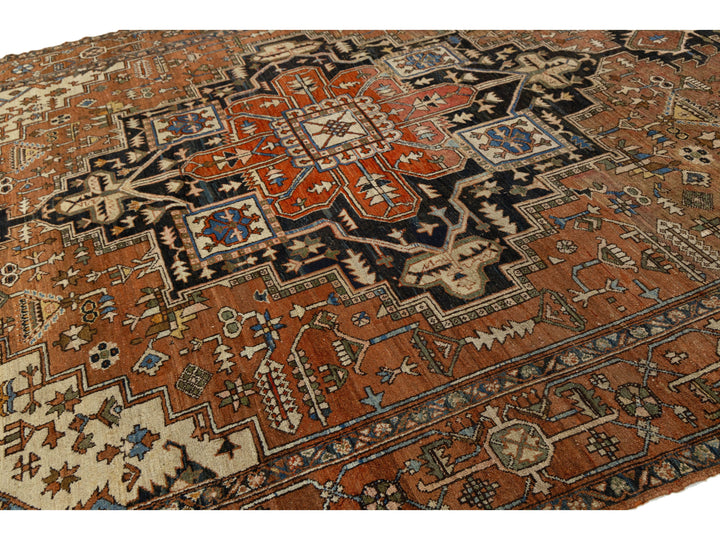 Antique Serapi Wool Rug 10 X 13