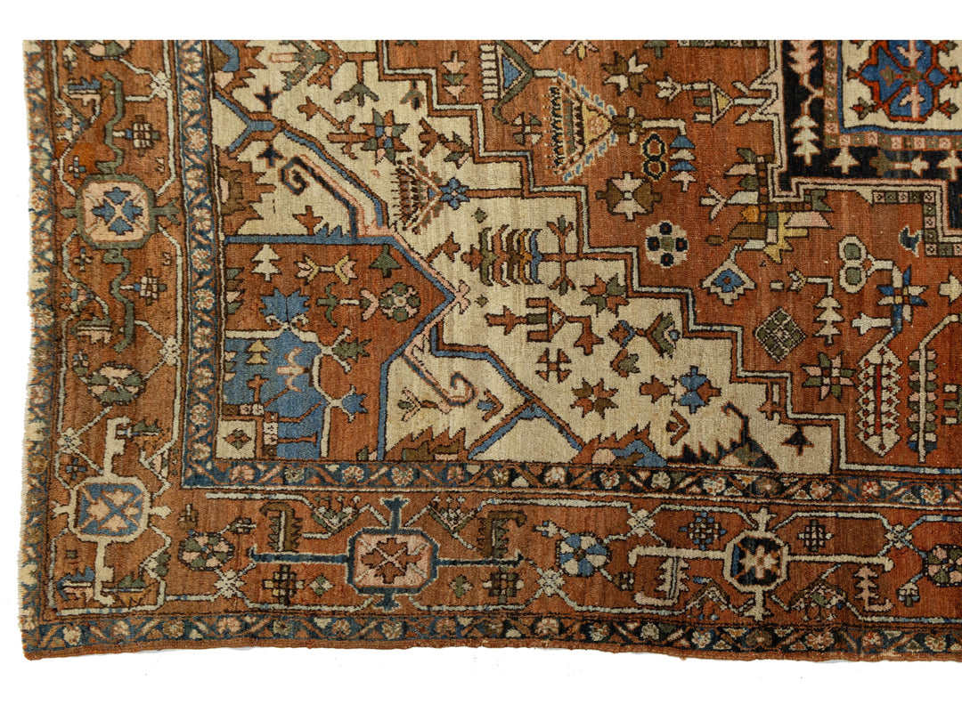 Antique Serapi Wool Rug 10 X 13