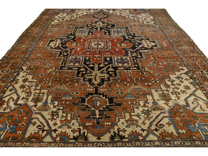 Antique Serapi Wool Rug 10 X 13