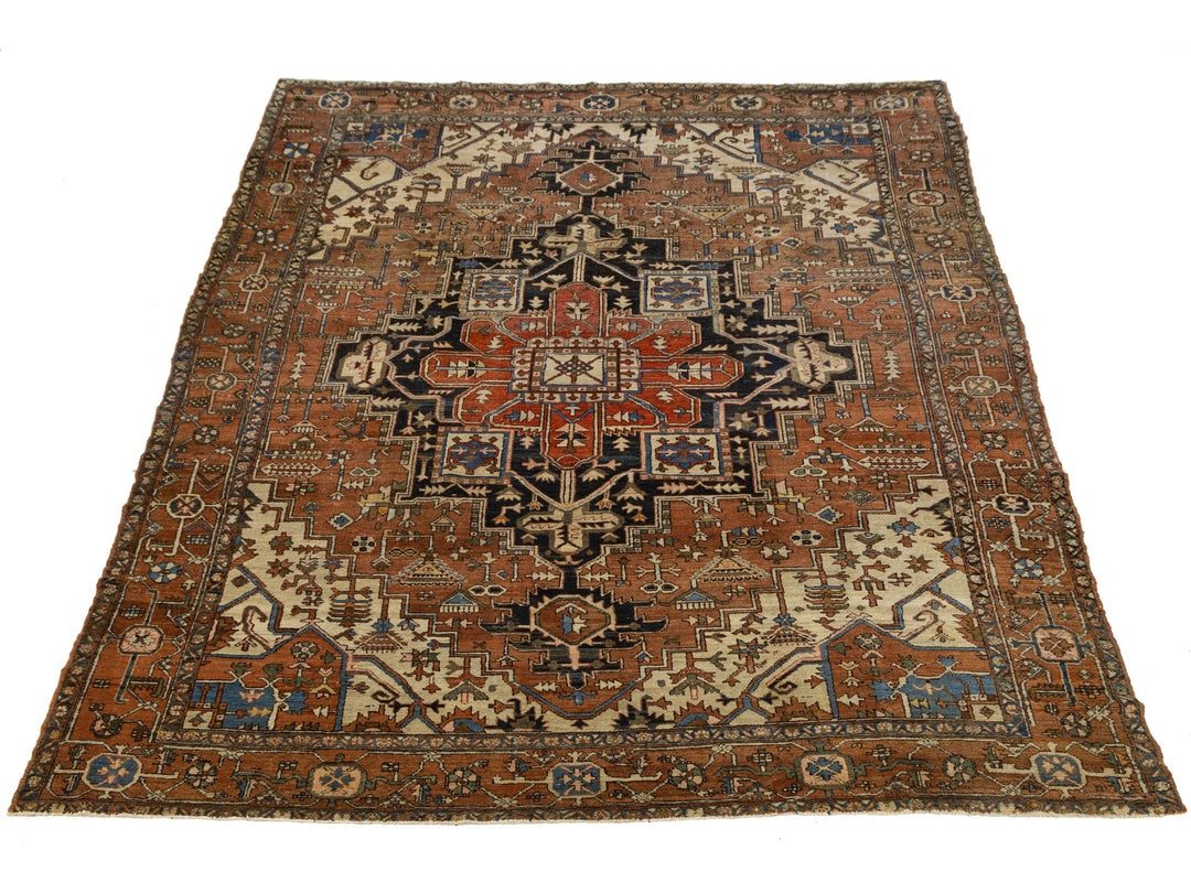 Antique Serapi Wool Rug 10 X 13
