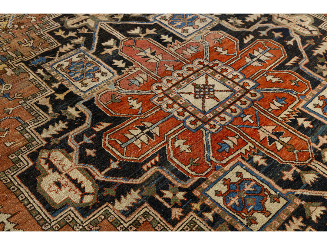 Antique Serapi Wool Rug 10 X 13