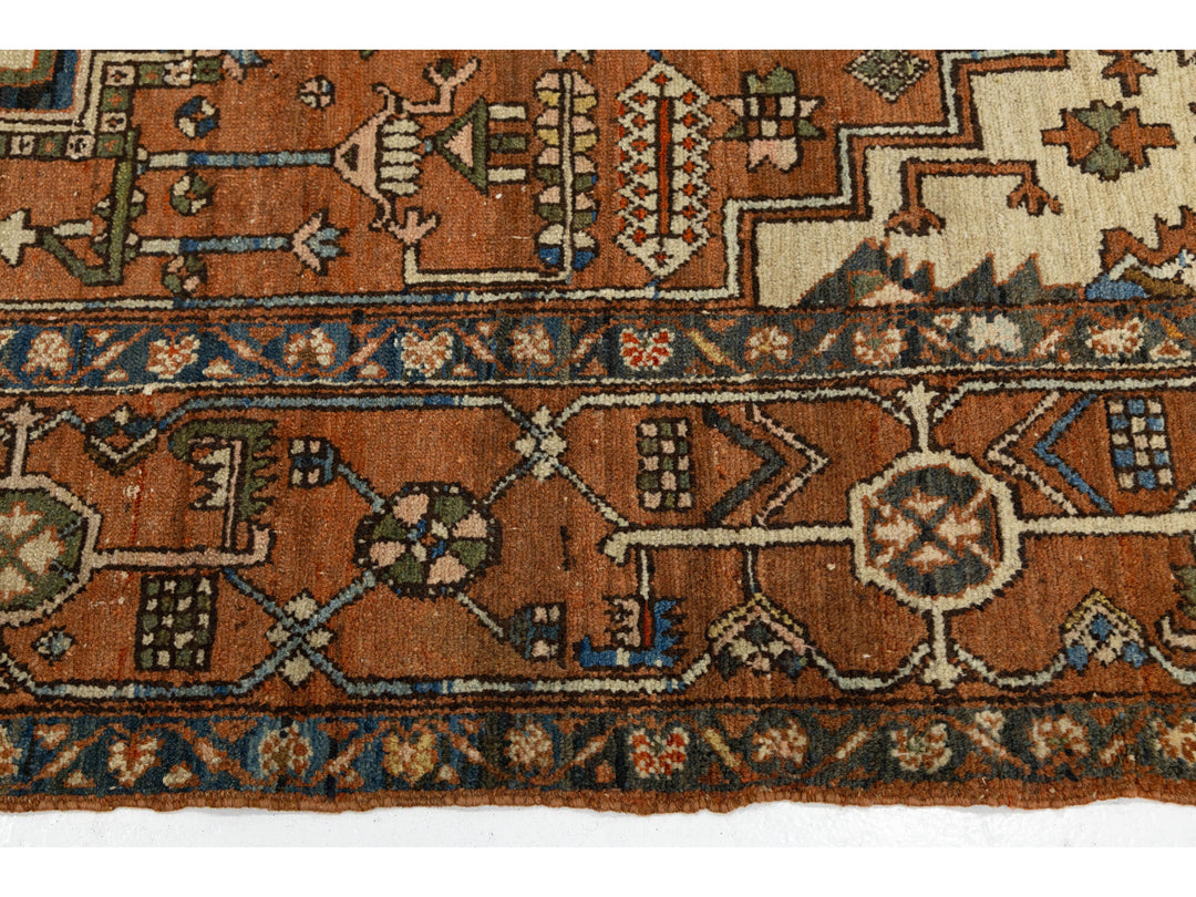 Antique Serapi Wool Rug 10 X 13