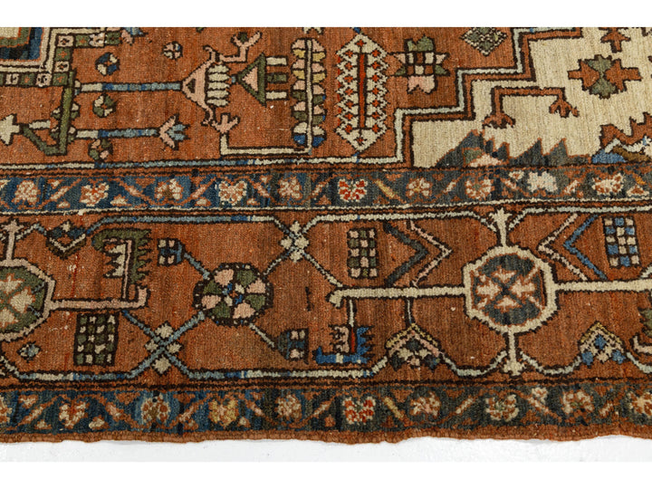 Antique Serapi Wool Rug 10 X 13