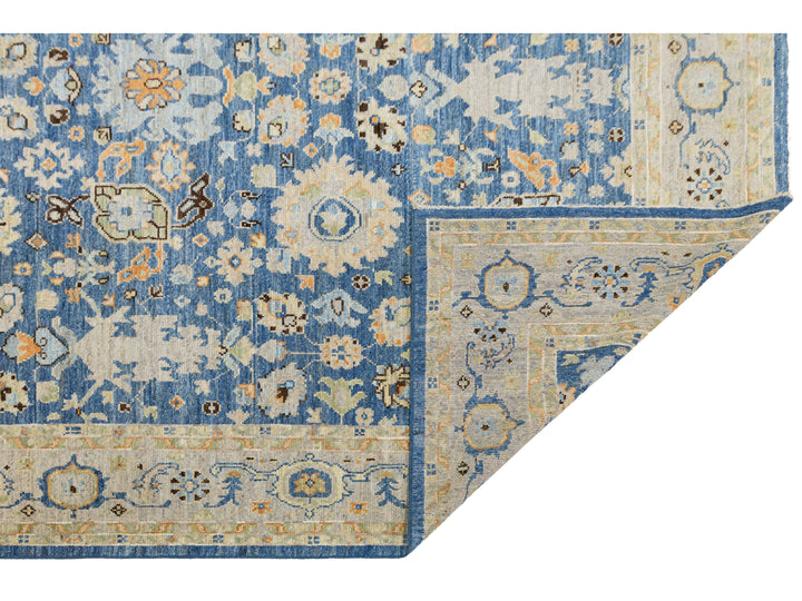 Modern Oushak Wool Rug 9 X 12