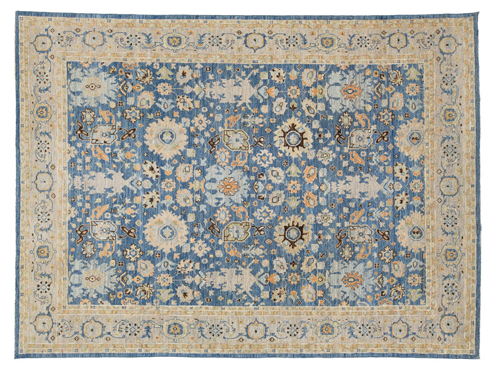 Modern Oushak Wool Rug 9 X 12