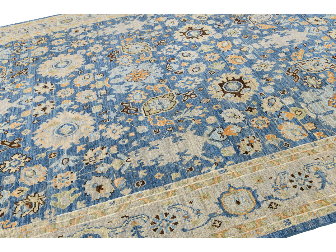 Modern Oushak Wool Rug 9 X 12