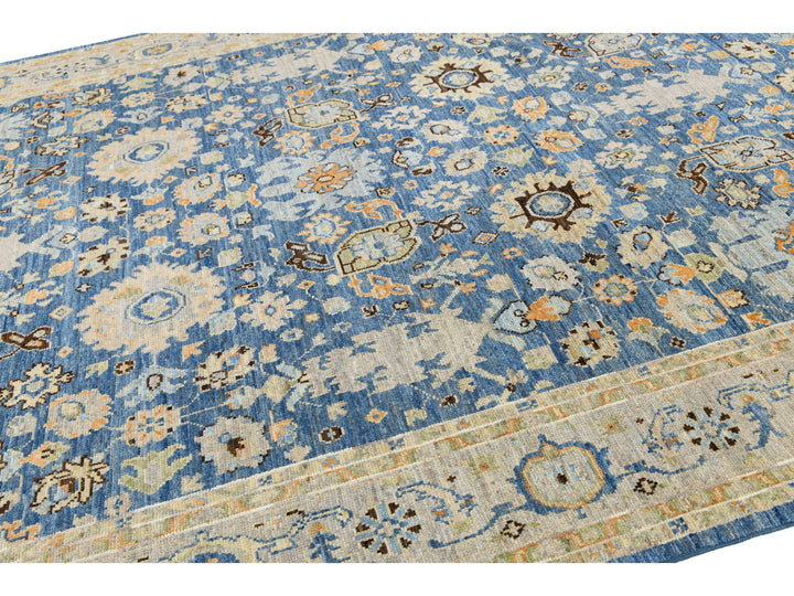 Modern Oushak Wool Rug 9 X 12