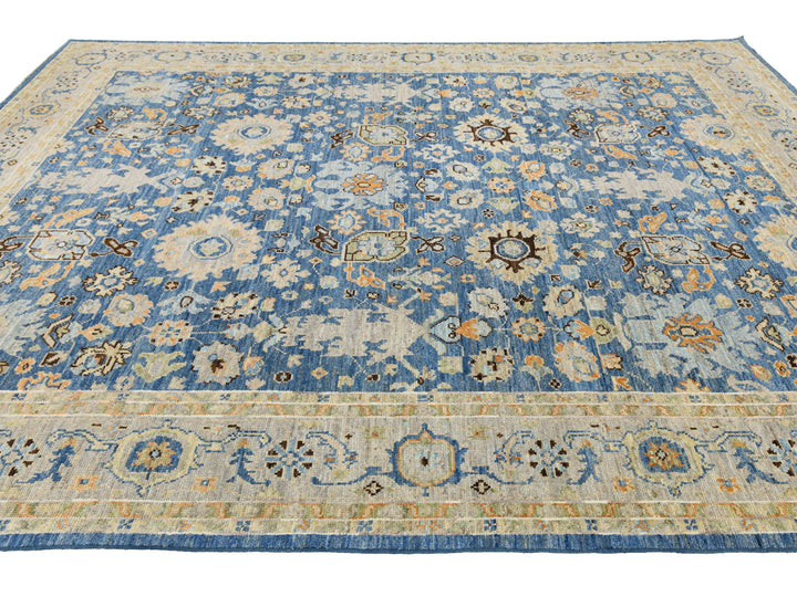 Modern Oushak Wool Rug 9 X 12