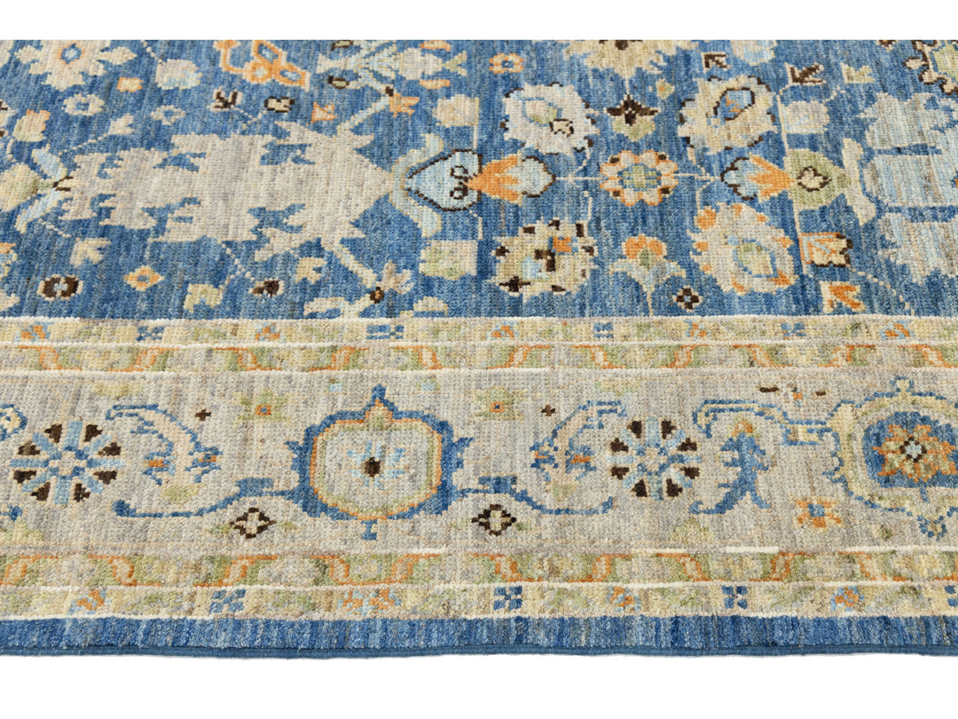 Modern Oushak Wool Rug 9 X 12