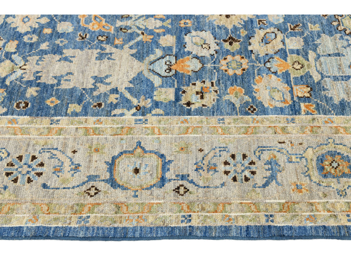 Modern Oushak Wool Rug 9 X 12