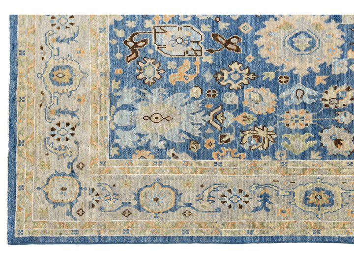 Modern Oushak Wool Rug 9 X 12